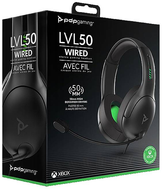 PDP 048-124-EU-BK Gaming Over Ear Headset kabelgebunden Stereo Schwarz Mikrofon-Rauschunterdrückung, Noise Cancelling Mikrofon-Stummschaltung