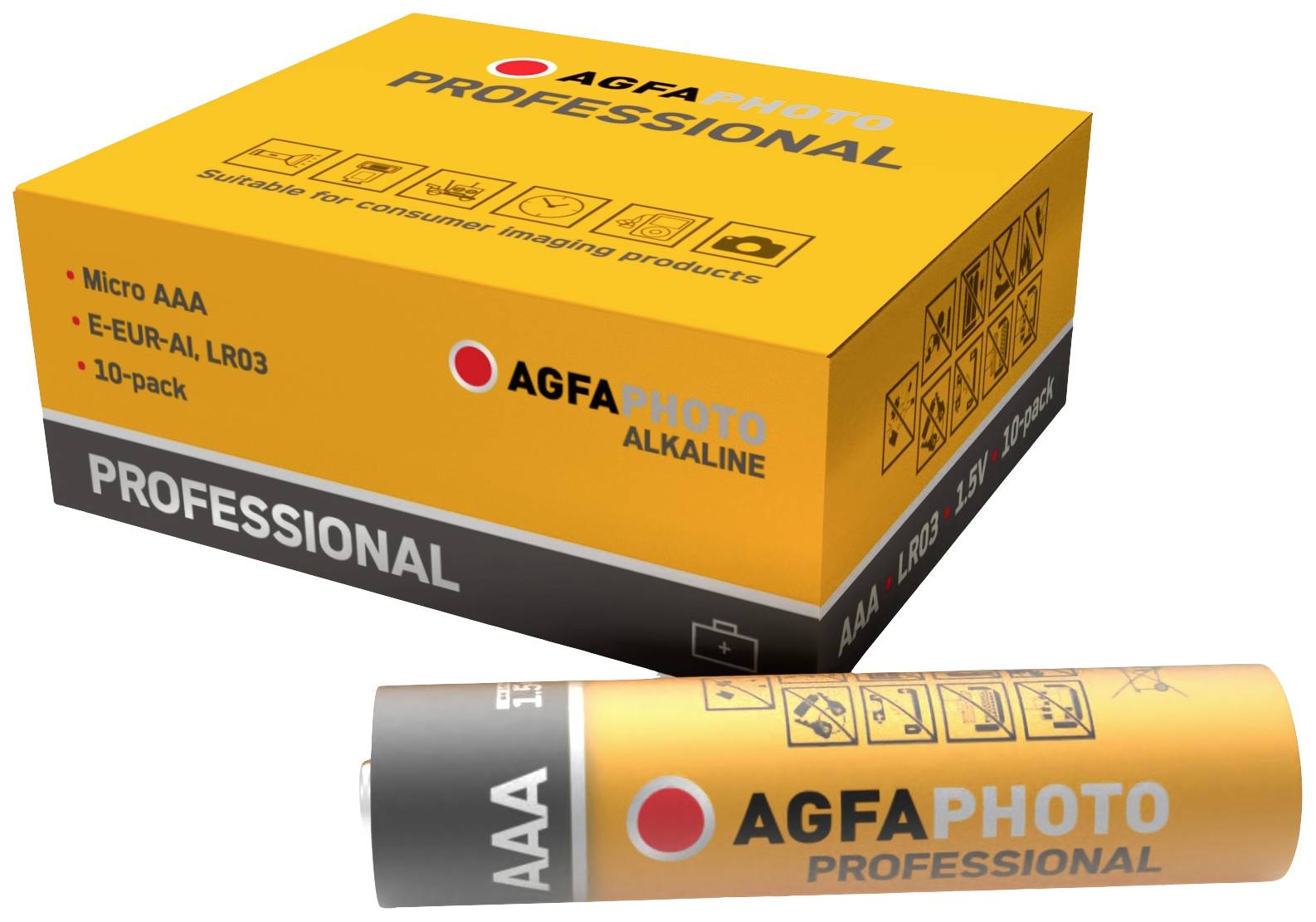 AgfaPhoto Professional Micro (AAA)-Batterie Alkali-Mangan 1.5 V 10 St.