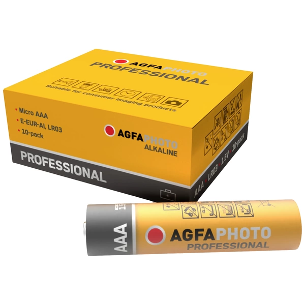 AgfaPhoto Professional Micro (AAA)-Batterie Alkali-Mangan 1.5V 10St. AgfaPhoto Professional Micro (AAA)-Batterie Alkali-Mangan 1.5V 10St.