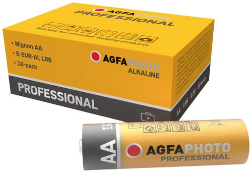 AgfaPhoto Professional Mignon (AA)-Batterie Alkali-Mangan 1.5 V 10 St.