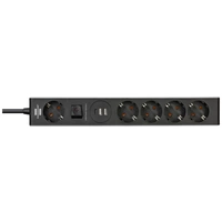 Brennenstuhl 1159780615 Steckdosenleiste mit Schalter 4fach Schwarz-Grau 1St. Brennenstuhl 1159780615 Steckdosenleiste mit Schalter 4fach Schwarz-Grau 1St.