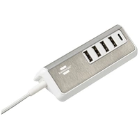 Brennenstuhl USB Ladegerät 20W 4x USB-A, 1x USB-C® USB PD Silber, Weiß Innenbereich Brennenstuhl USB Ladegerät 20W 4x USB-A, 1x USB-C® USB PD Silber, Weiß Innenbereich