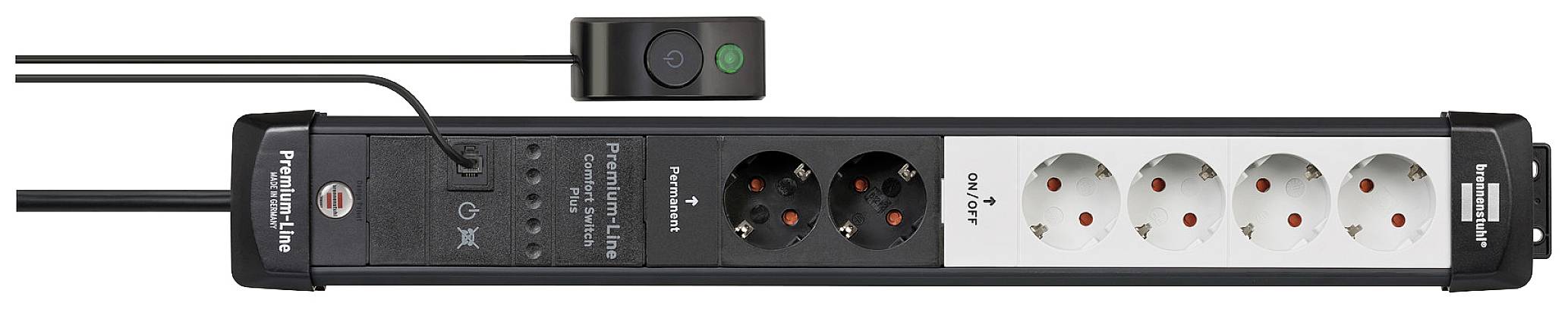 Brennenstuhl 1951560103 Steckdosenleiste mit Schalter 6fach Schwarz/Weiß 1 St.