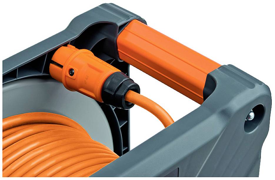 Brennenstuhl professionalLINE 9212380200 Kabeltrommel 33m Orange Schutzkontakt-Gummi-Stecker