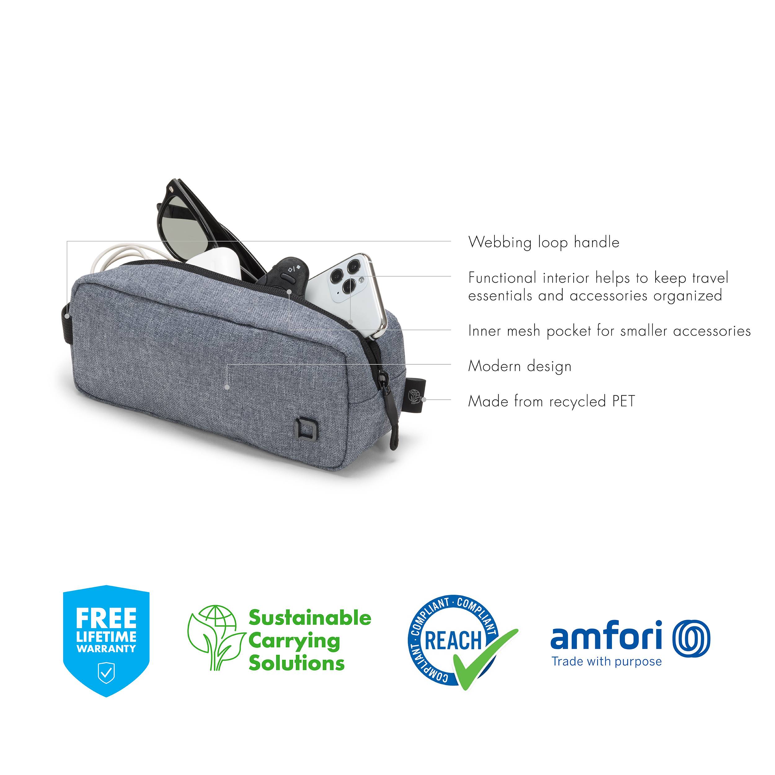 Dicota Notebook Tasche Eco Accessories Pouch MOTION Denim, Blue