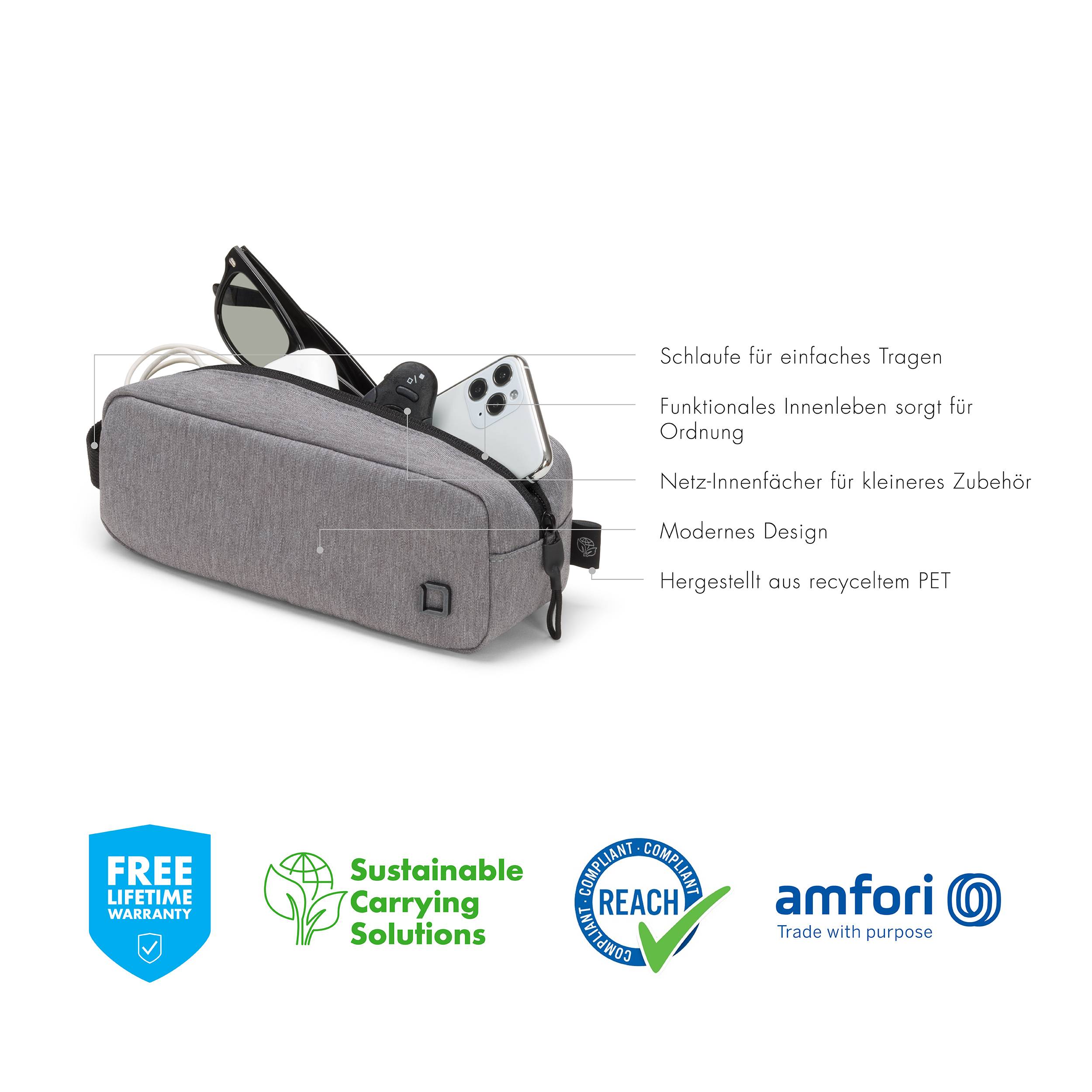 Dicota Notebook Tasche Eco Accessories Pouch MOTION Hellgrau