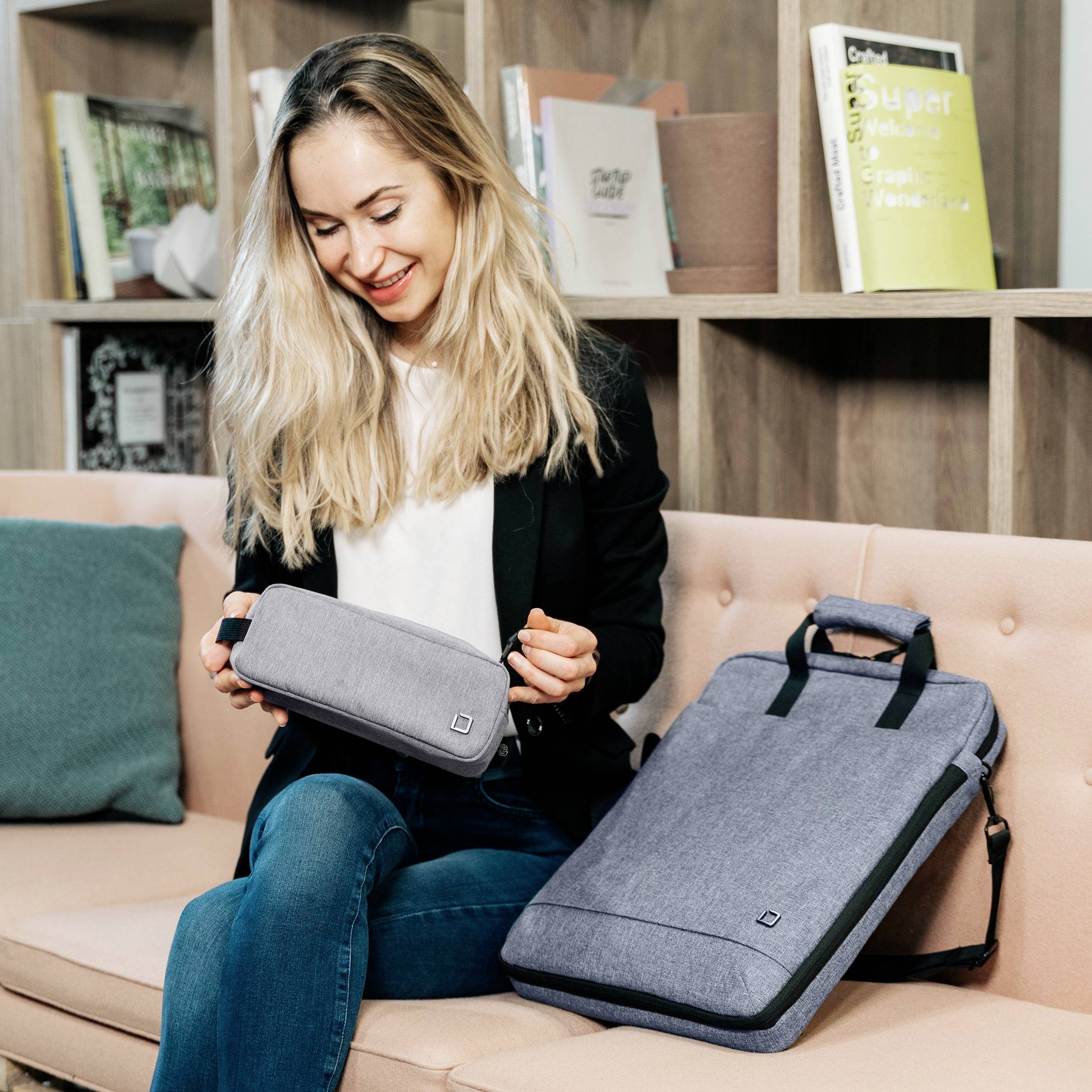 Dicota Notebook Tasche Eco Accessories Pouch MOTION Hellgrau