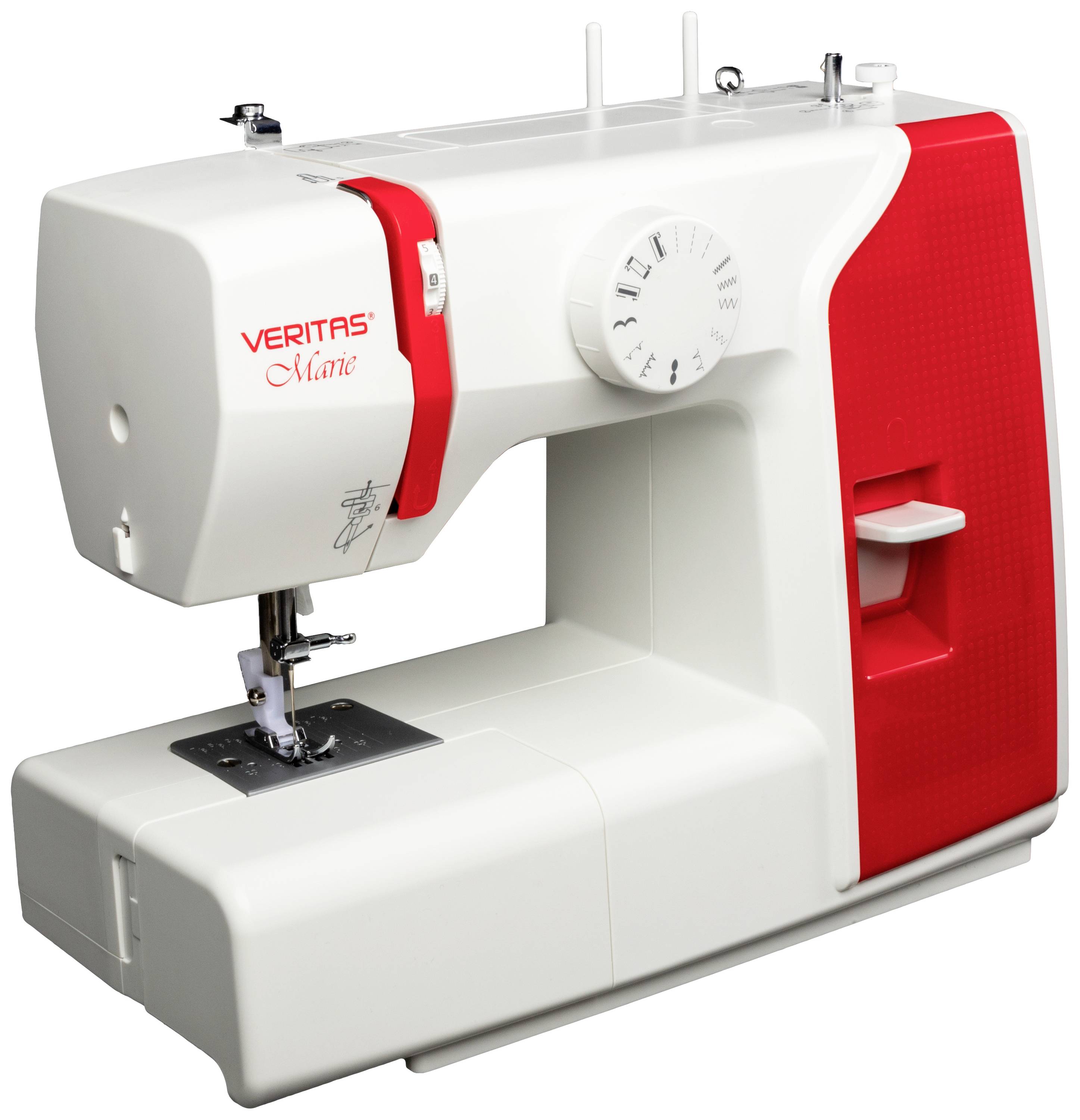 Veritas Freiarmnähmaschine Marie Weiß, Rot