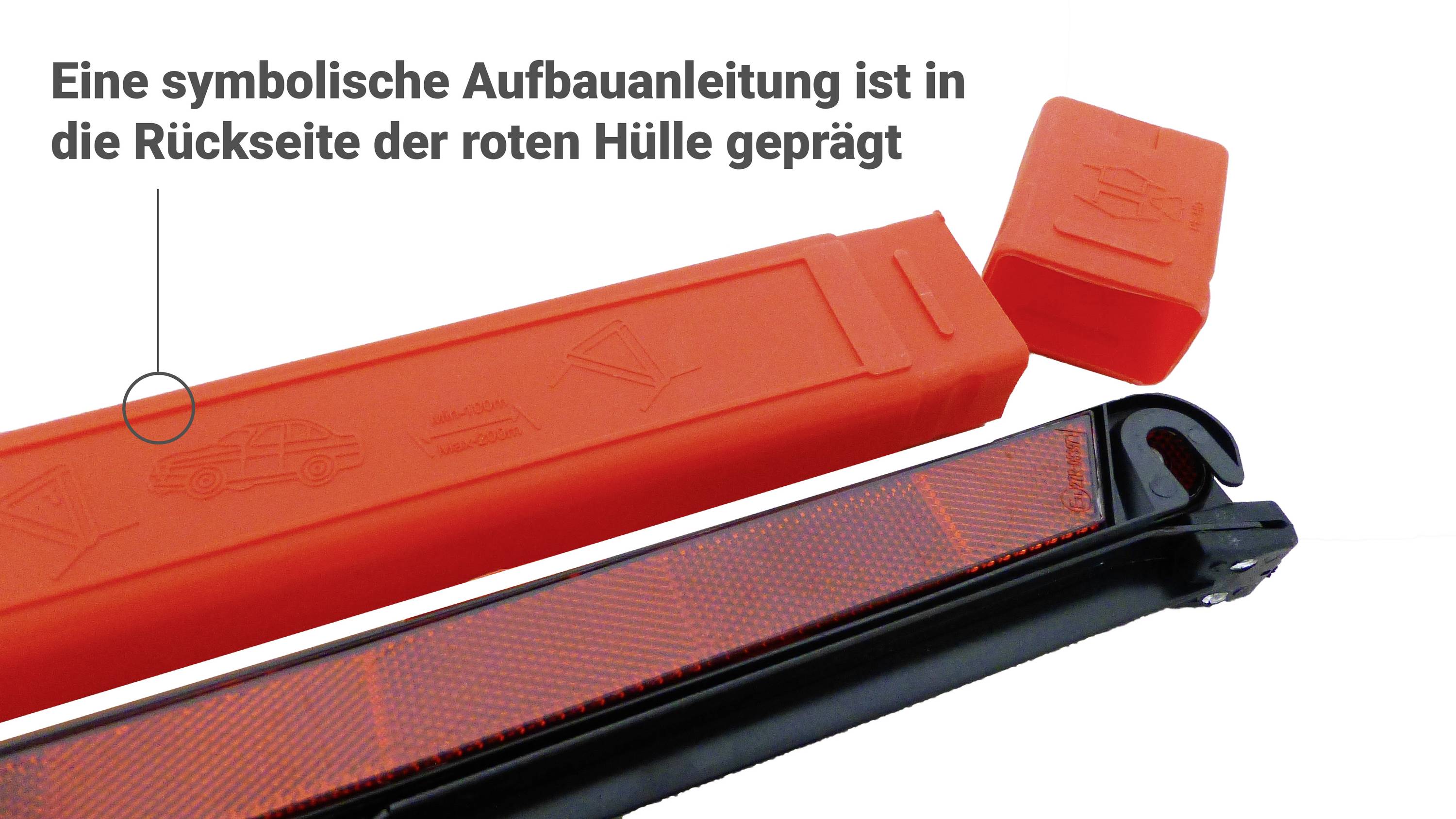 HP Autozubehör 10132 Warndreieck Pkw, ATV, Wohnmobile, Van, SUV, Quad, Lkw, Landwirtschaft, Bus, Baumaschinen (L x B x H) 46 x 57