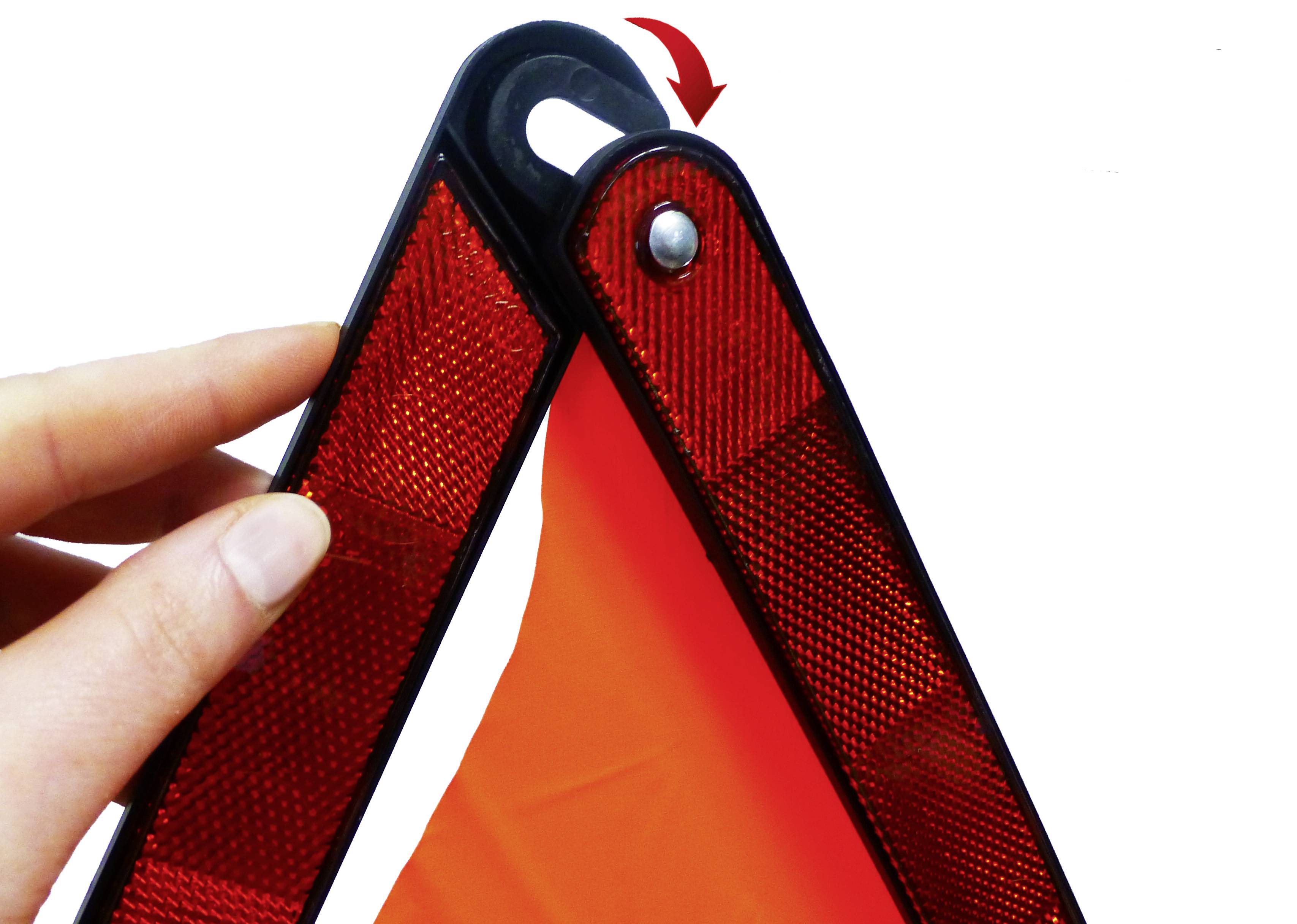 HP Autozubehör 10132 Warndreieck Pkw, ATV, Wohnmobile, Van, SUV, Quad, Lkw, Landwirtschaft, Bus, Baumaschinen (L x B x H) 46 x 57