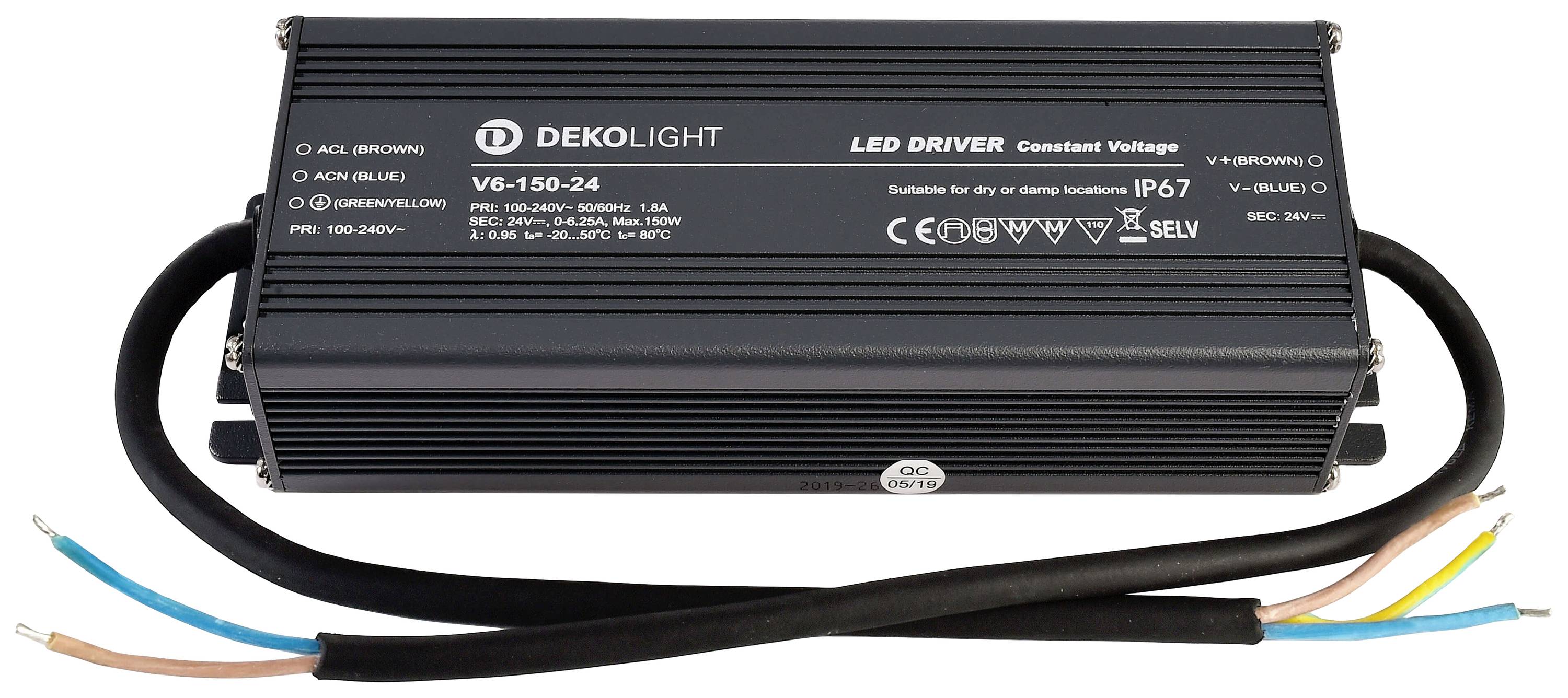 Deko Light IP CV LED-Trafo Konstantspannung 150W 6250mA 24V 1St.