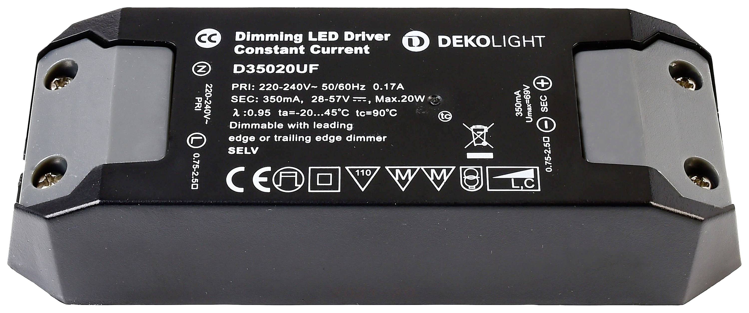 Deko Light Basic DIM CC LED-Trafo Konstantstrom 20W 350mA 28 - 57V 1St.