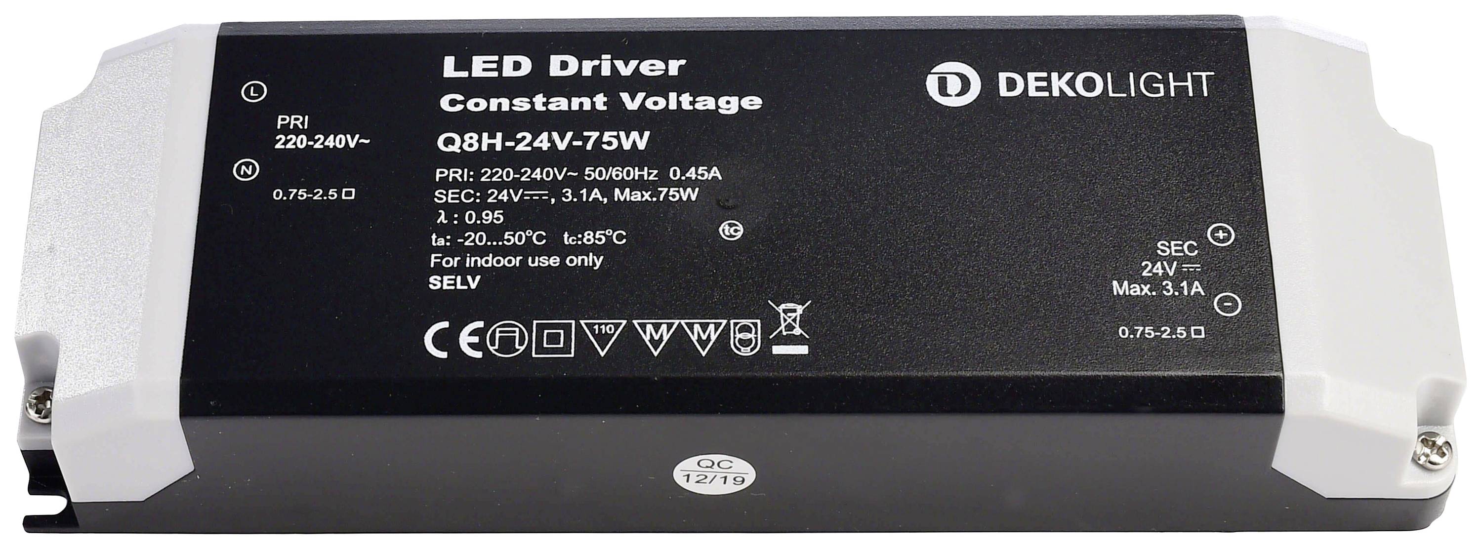 Deko Light Basic CV LED-Trafo Konstantspannung 75 W 3100 mA 24 V 1 St.