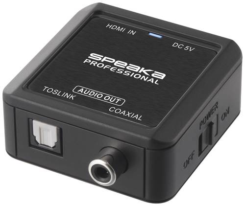 SpeaKa Professional Audio Adapterkabel [HDMI - Koaxial, Toslink]