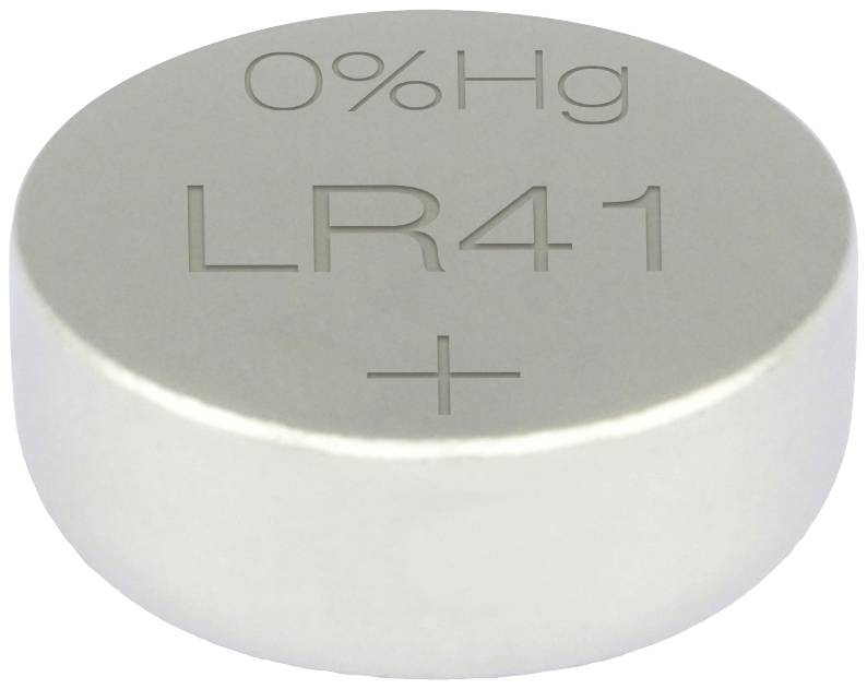LR41 Knopfzelle mit 0% Hg Kennzeichnung