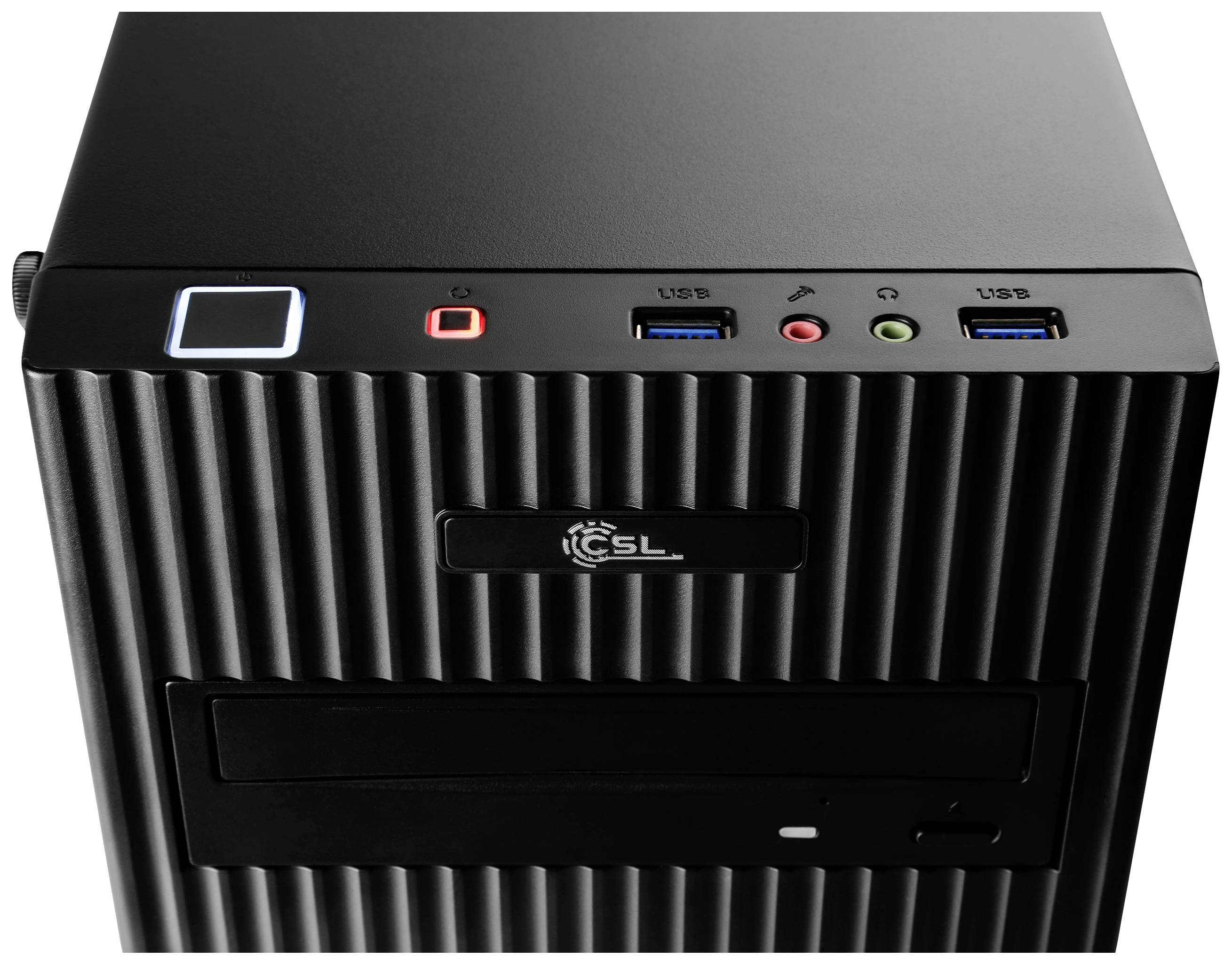 CSL Computer Gaming PC Sprint N50160 AMD Ryzen 5 5600G 4.4 GHz 16 GB RAM 1000 GB SSD AMD Radeon Graphics Win 11 Home 83474