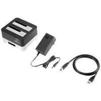 Renkforce RF-DOCKING-02 USB-A (USB 3.0) SATA 6 Gb/s 2 Port Festplatten-Kopierstation 2.5 Zoll, 3.5 Zoll mit Clone-Funktion Renkforce RF-DOCKING-02 USB-A (USB 3.0) SATA 6 Gb/s 2 Port Festplatten-Kopierstation 2.5 Zoll, 3.5 Zoll mit Clone-Funktion