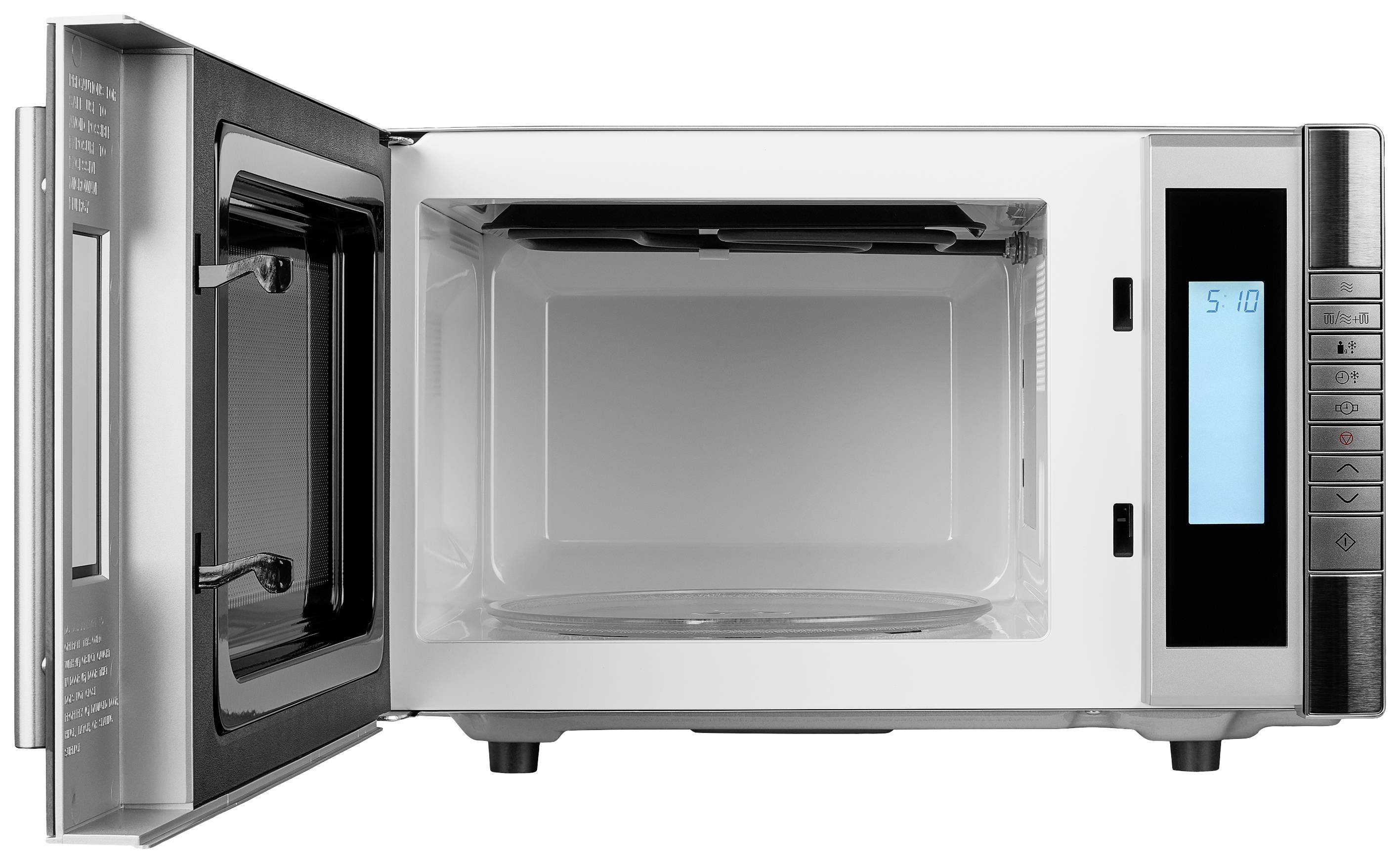 Medion MD 14482 Mikrowelle Edelstahl, Schwarz 800 W Grillfunktion, mit Display, Timerfunktion