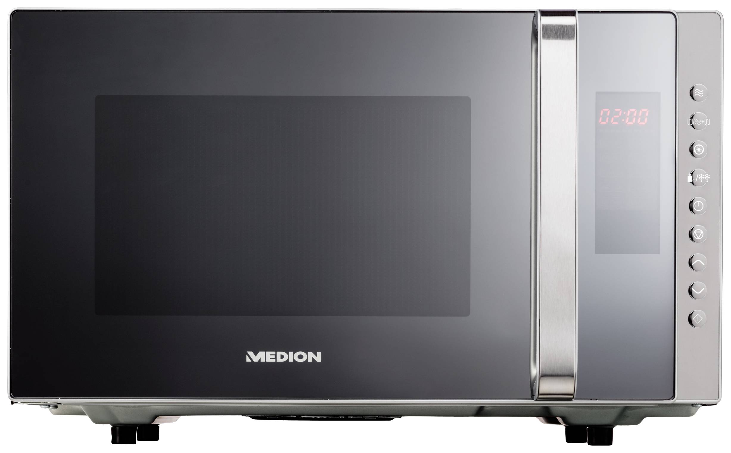 Medion MD 17495 Mikrowelle Silber 800 W Timerfunktion, mit Display