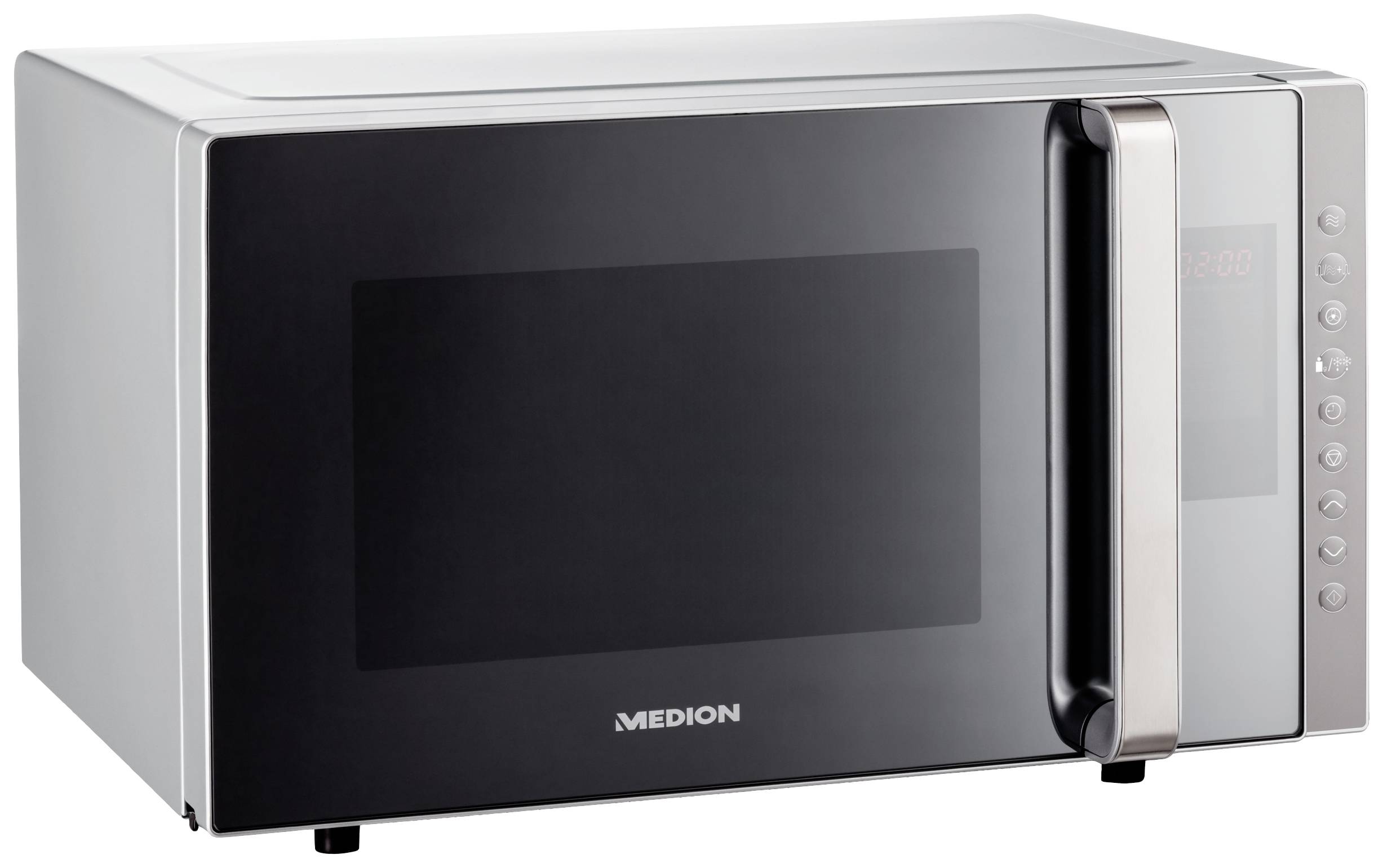 Medion MD 17495 Mikrowelle Silber 800 W Timerfunktion, mit Display
