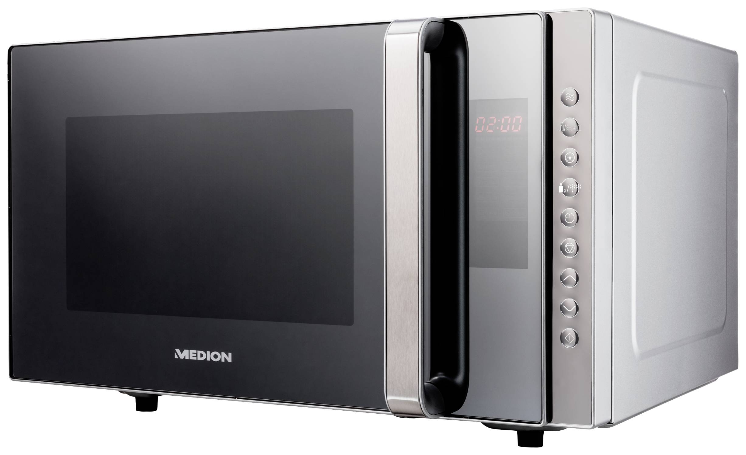 Medion MD 17495 Mikrowelle Silber 800W Timerfunktion, mit Display