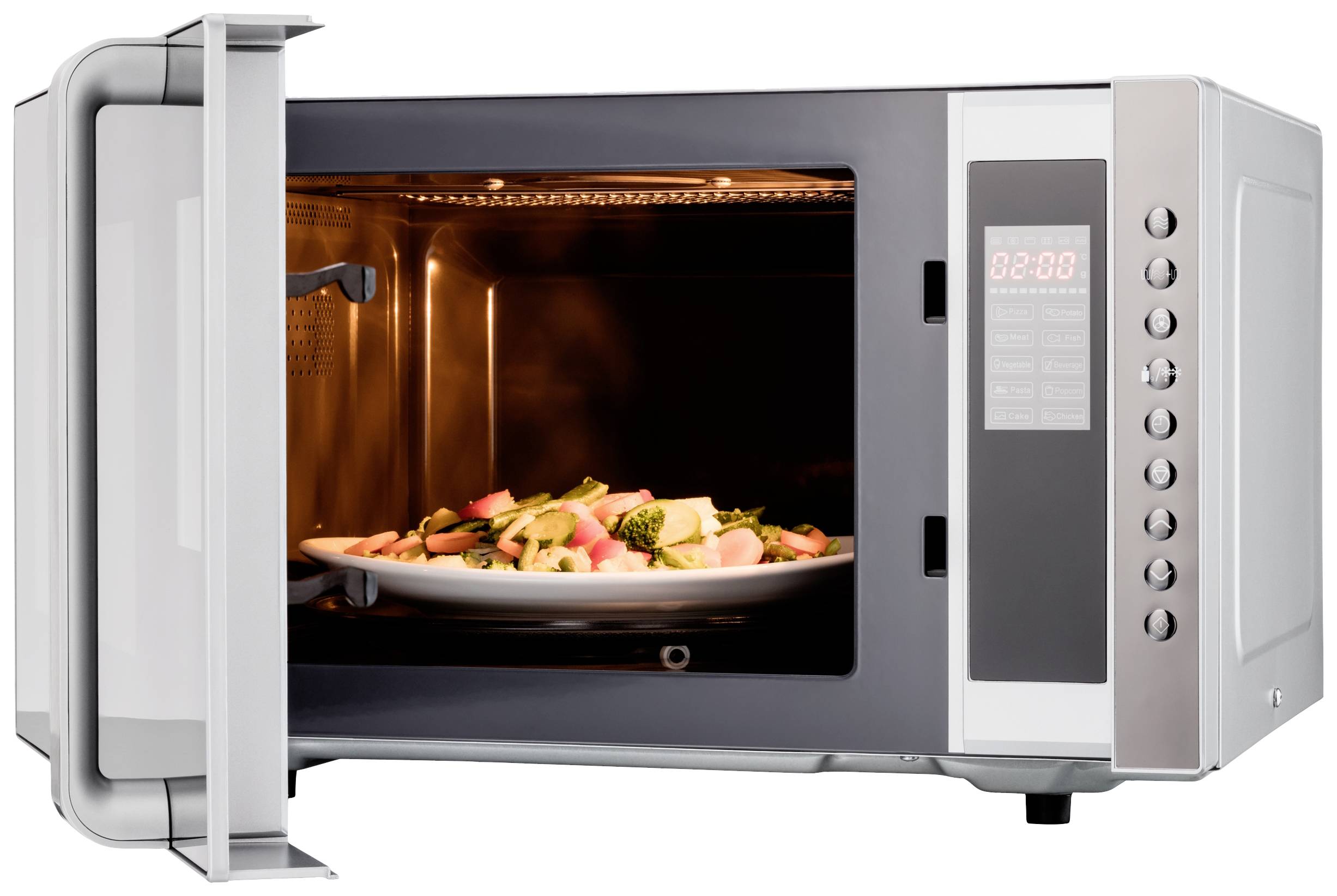 Medion MD 17495 Mikrowelle Silber 800 W Timerfunktion, mit Display