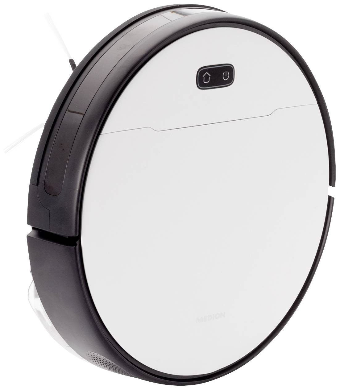 Medion MD 20021 Saugroboter Weiß, Schwarz App gesteuert, kompatibel mit Amazon Alexa, kompatibel mit Google Home, Sprachgesteuert