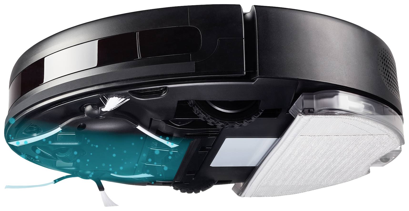 Medion MD 20021 Saugroboter Weiß, Schwarz App gesteuert, kompatibel mit Amazon Alexa, kompatibel mit Google Home, Sprachgesteuert