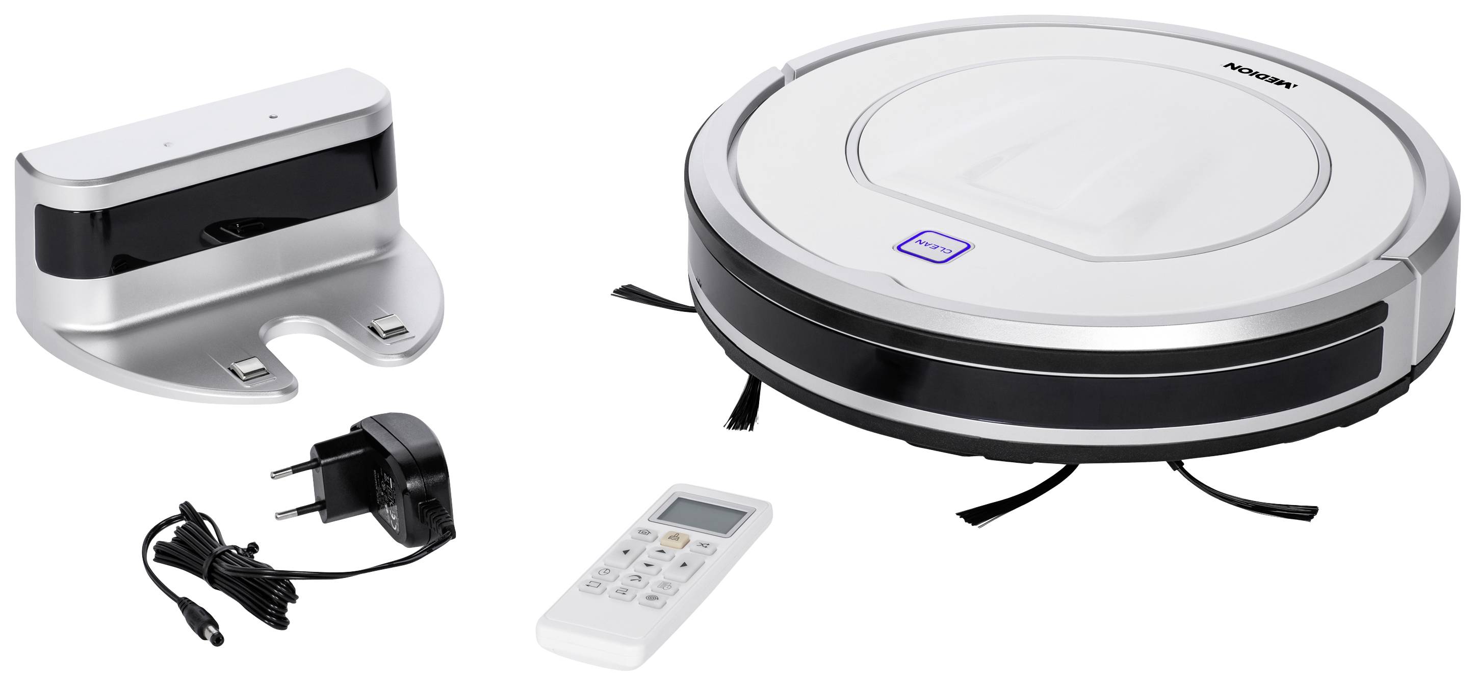 Medion MD 19100 Saugroboter Silber Fernbedienbar, Startzeit programmierbar