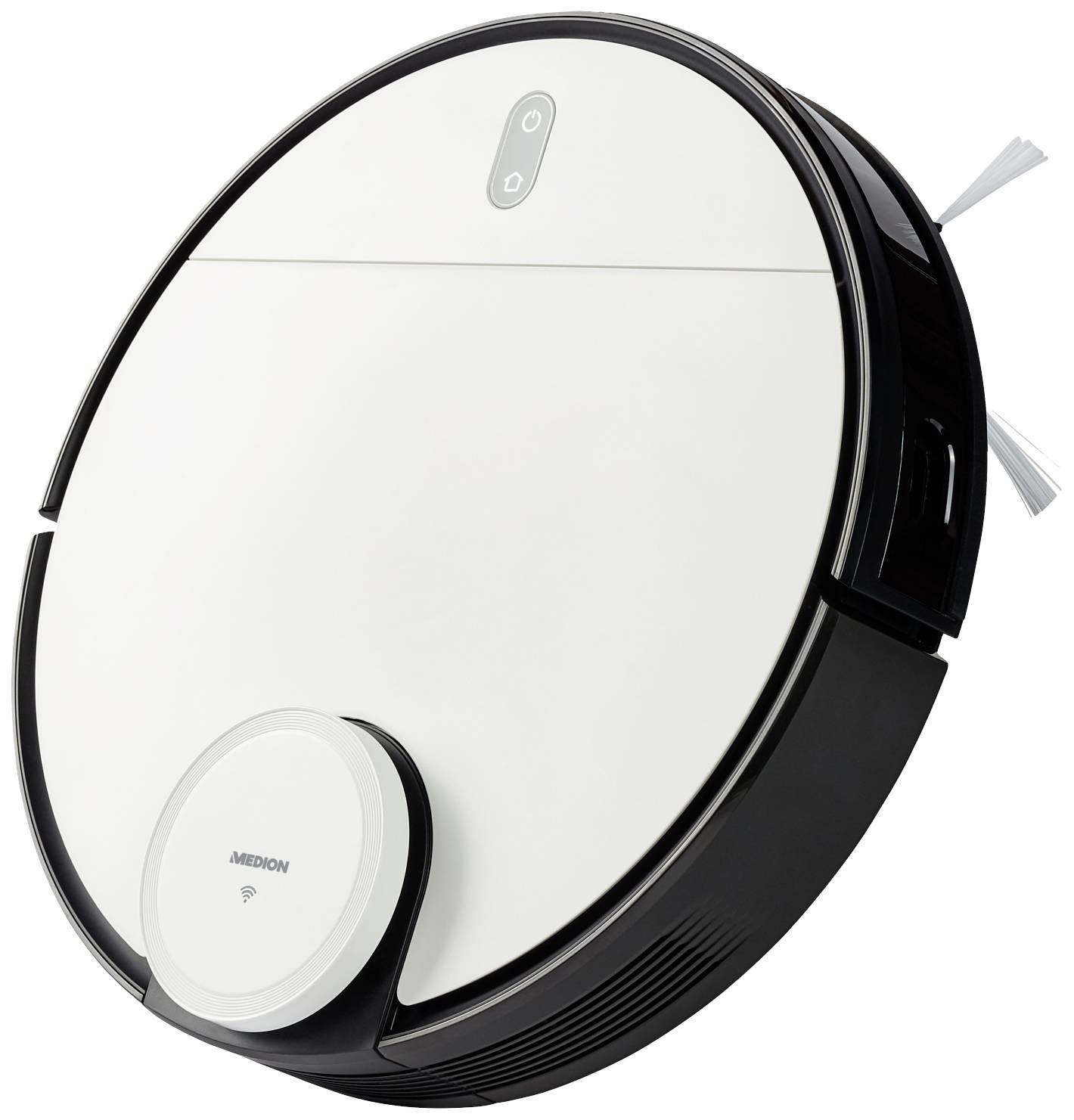 Medion MD 20040 Saugroboter Weiß, Schwarz App gesteuert, Sprachgesteuert, kompatibel mit Amazon Alexa, kompatibel mit Google Home