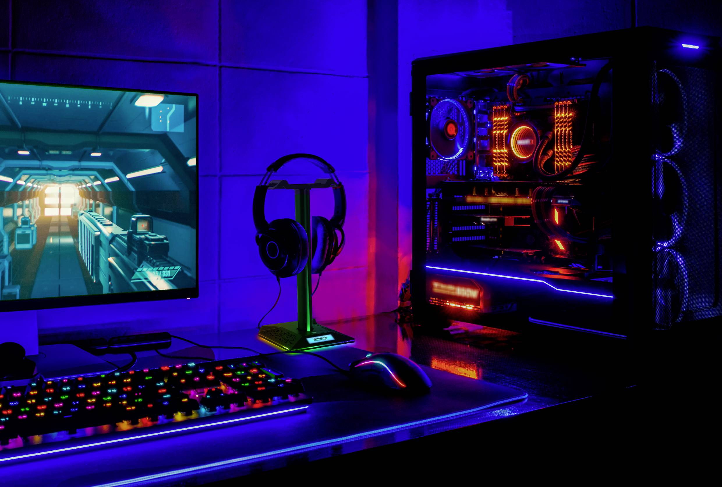 SpeaKa Professional SP-HPS-310 Kopfhörerständer Passend für (Kopfhörer):On-Ear-Kopfhörer, Over-Ear-Kopfhörer Schwarz