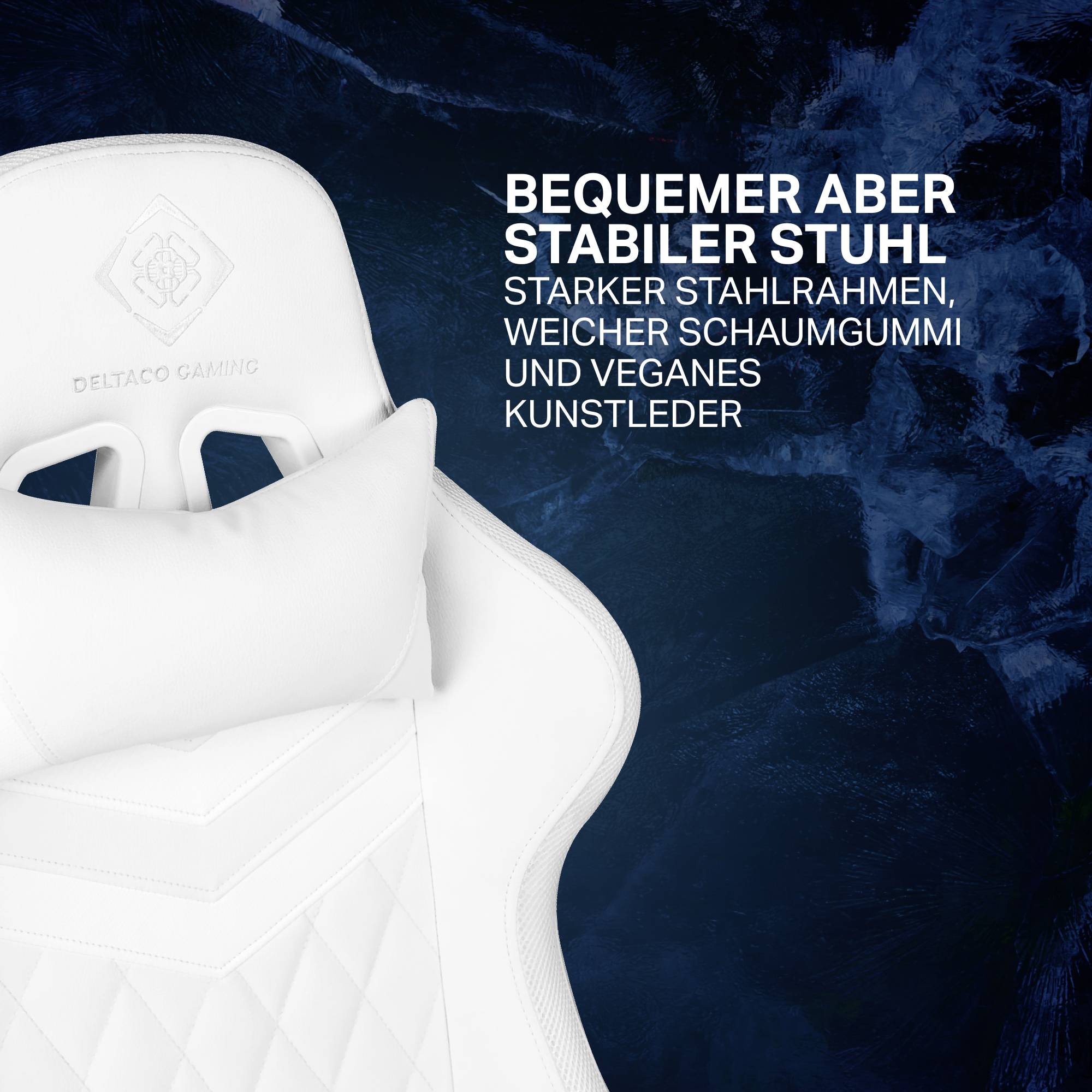DELTACO GAMING GAM-080-W Gaming-Stuhl Weiß