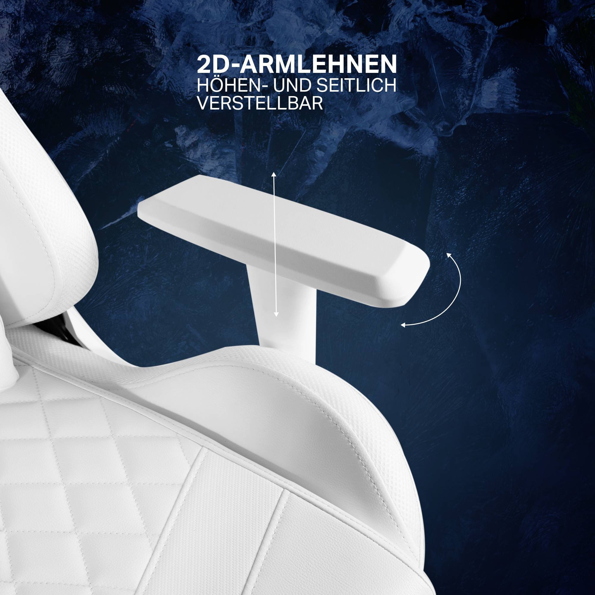 DELTACO GAMING GAM-080-W Gaming-Stuhl Weiß