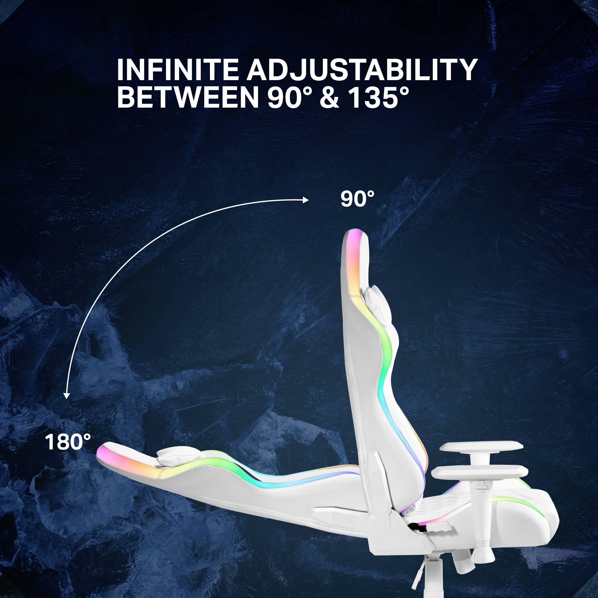 DELTACO GAMING GAM-080-W Gaming-Stuhl Weiß