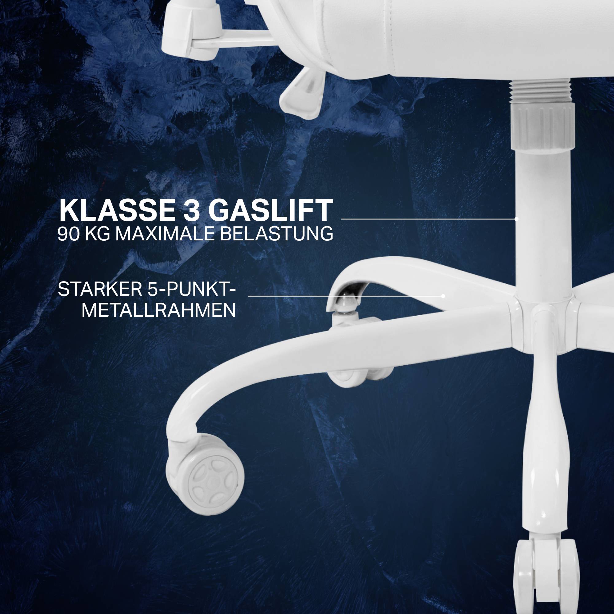 DELTACO GAMING GAM-096-W Gaming-Stuhl Weiß