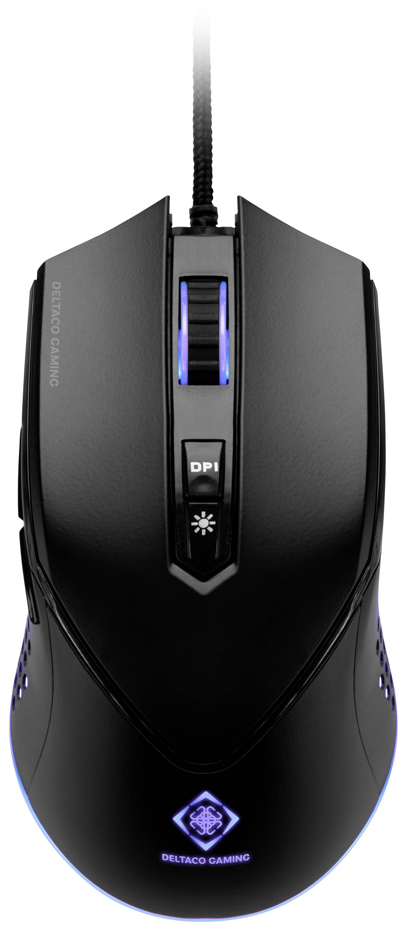 DELTACO GAMING GAM-113-DE USB, Kabelgebunden Gaming-Tastatur, Maus-Set Beleuchtet Deutsch, QWERTZ Schwarz