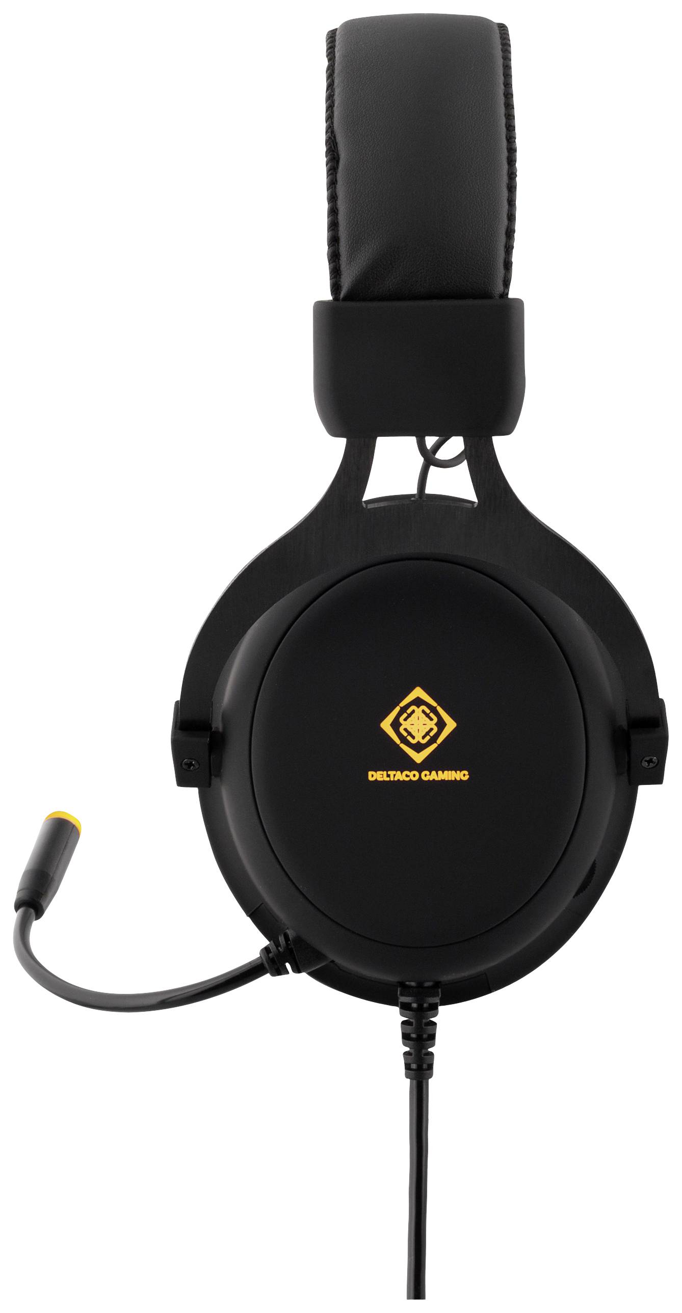 DELTACO GAMING GAM-030 Over Ear Headset kabelgebunden Stereo Schwarz Lautstärkeregelung, Mikrofon-Stummschaltung Gaming