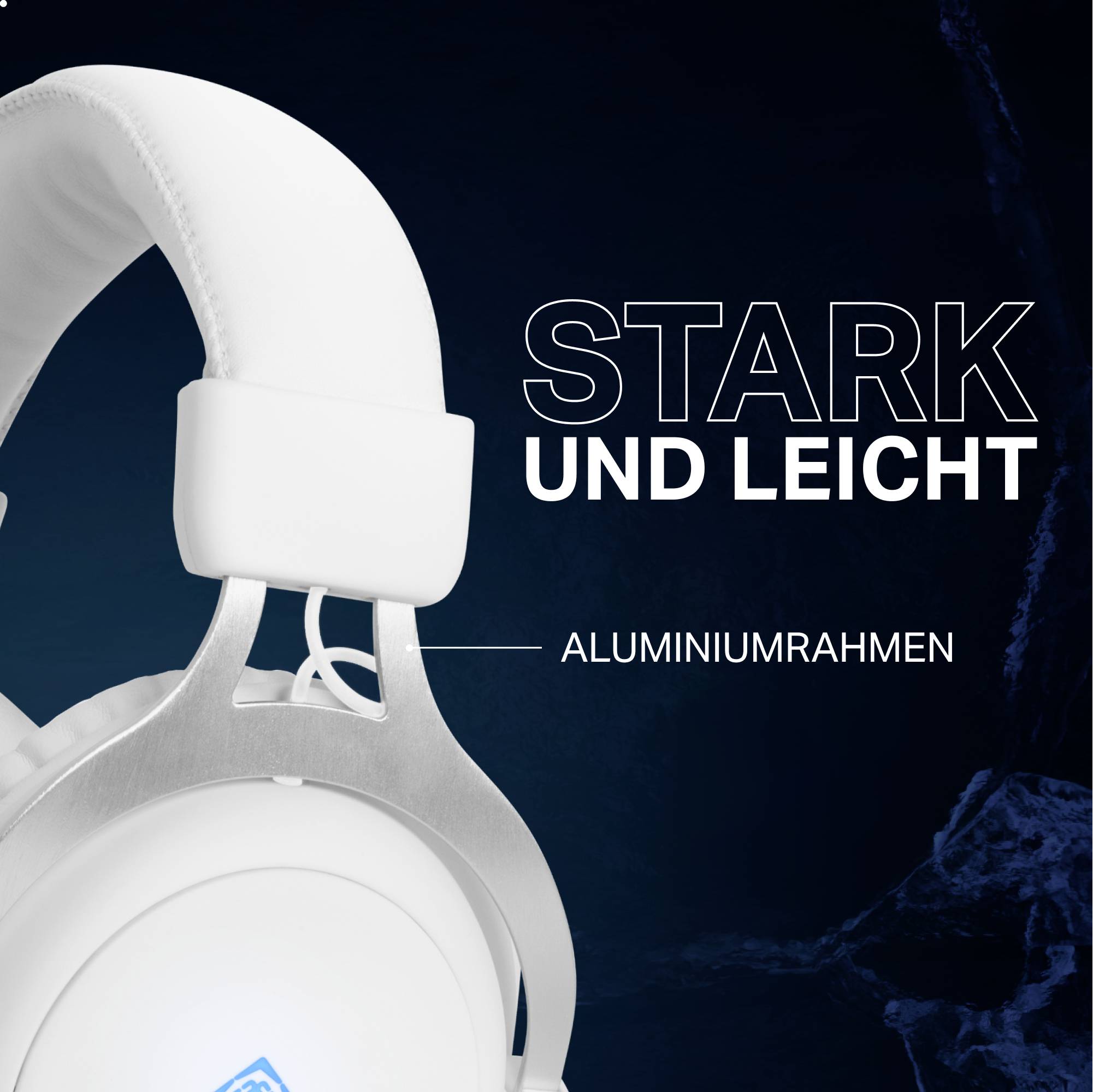 DELTACO GAMING GAM-030-W Over Ear Headset kabelgebunden Stereo Weiß Lautstärkeregelung, Mikrofon-Stummschaltung Gaming