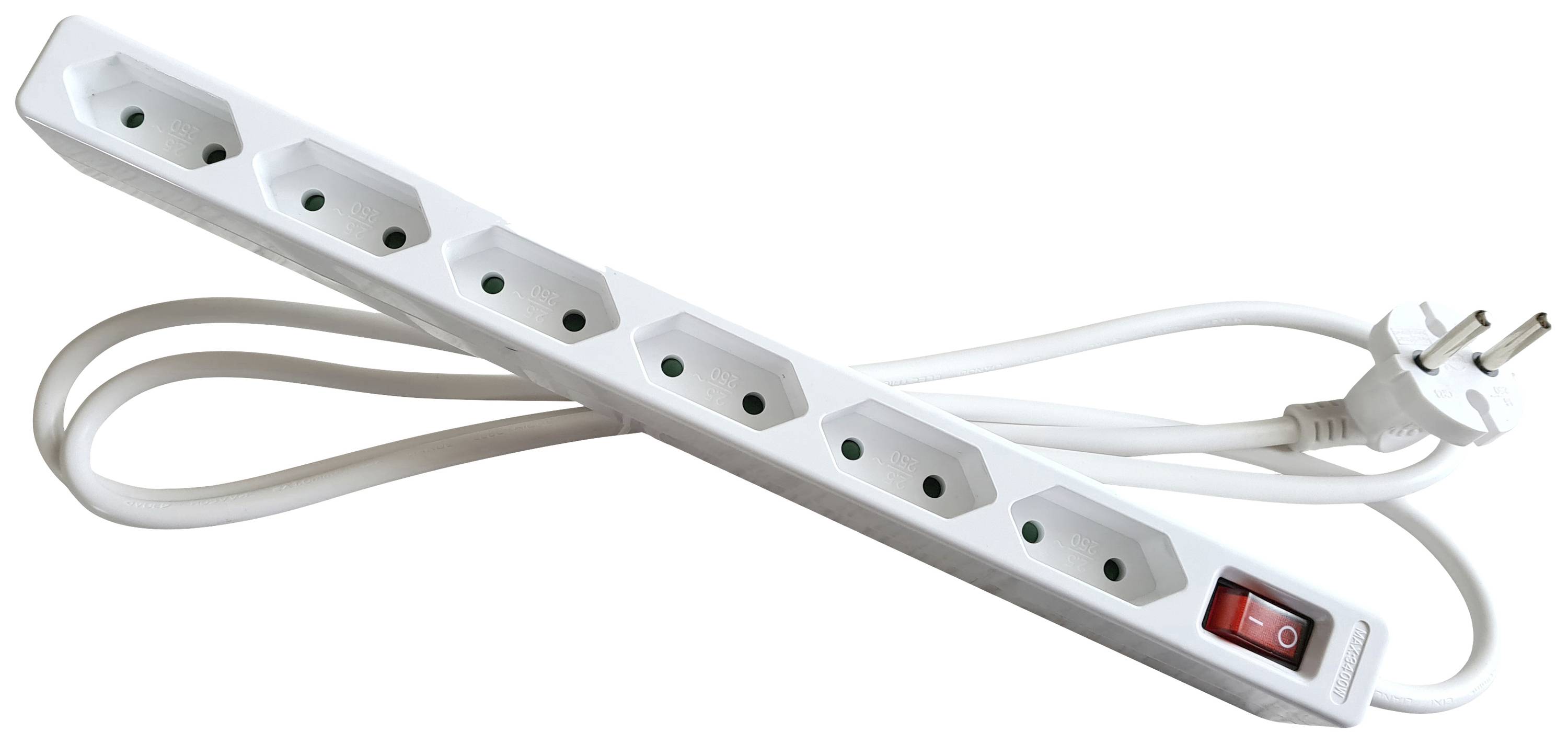 AS Schwabe 11314 Steckdosenleiste mit Schalter Weiß Konturenstecker 1St.