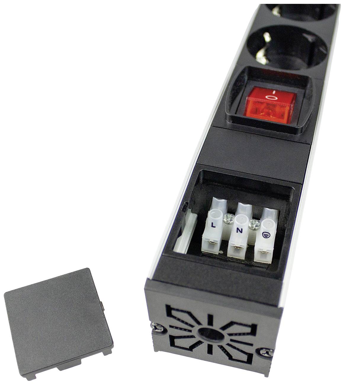 AS Schwabe 18195 Steckdosenleiste 19 Zoll Schwarz ohne Stecker 1St.