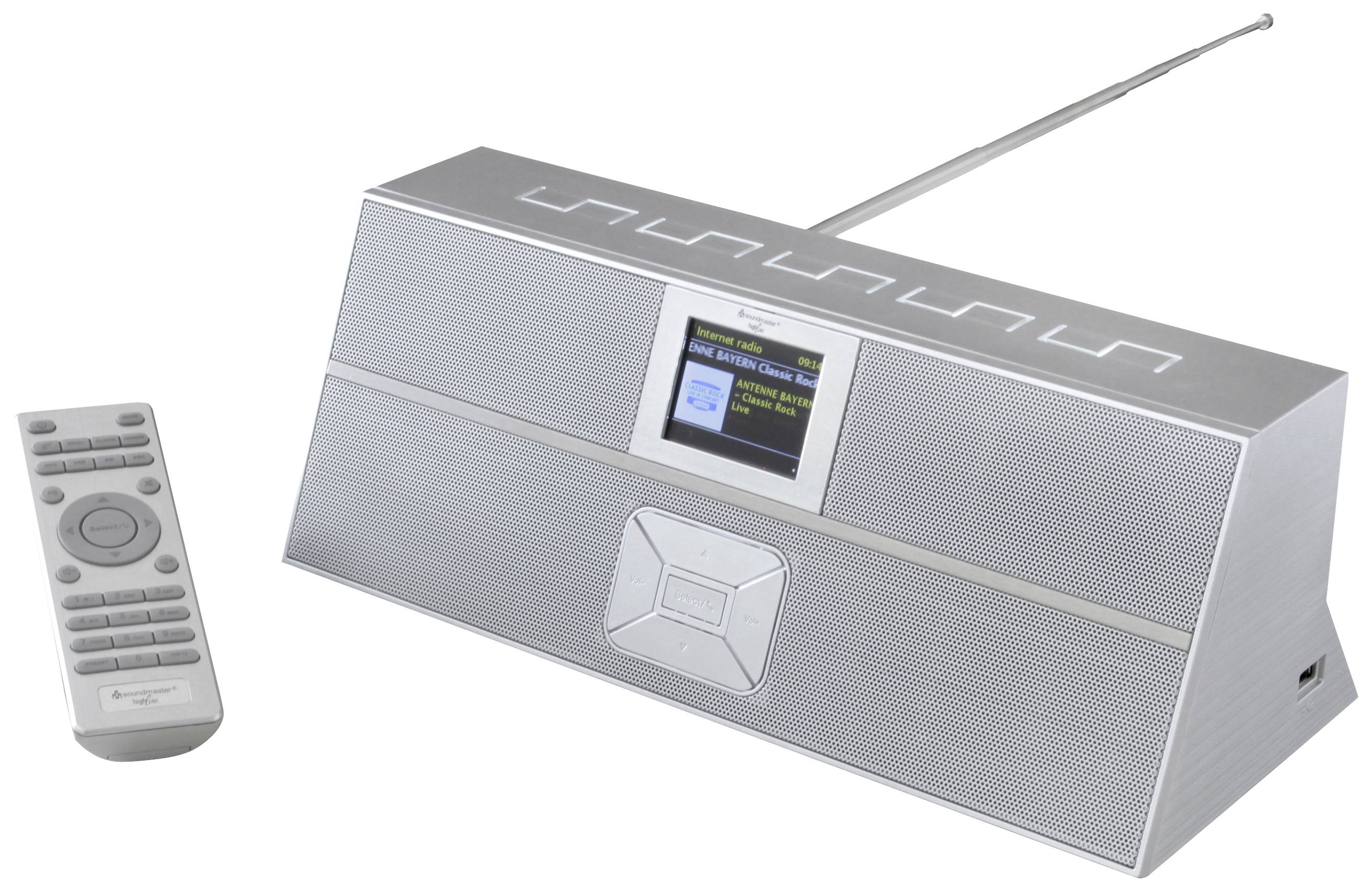 Soundmaster IR3300SI Internet Tischradio Internet, DAB+, UKW AUX, Bluetooth®, DLNA, USB, WLAN, Internetradio DLNA-fähig