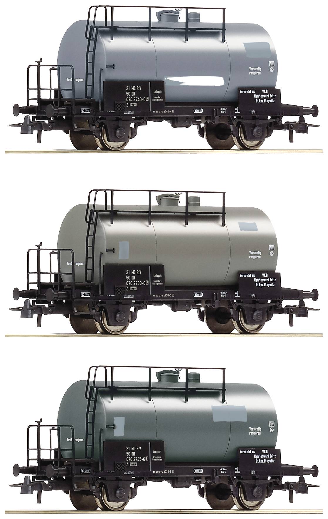 Roco 77021 H0 3er-Set Kesselwagen der DR