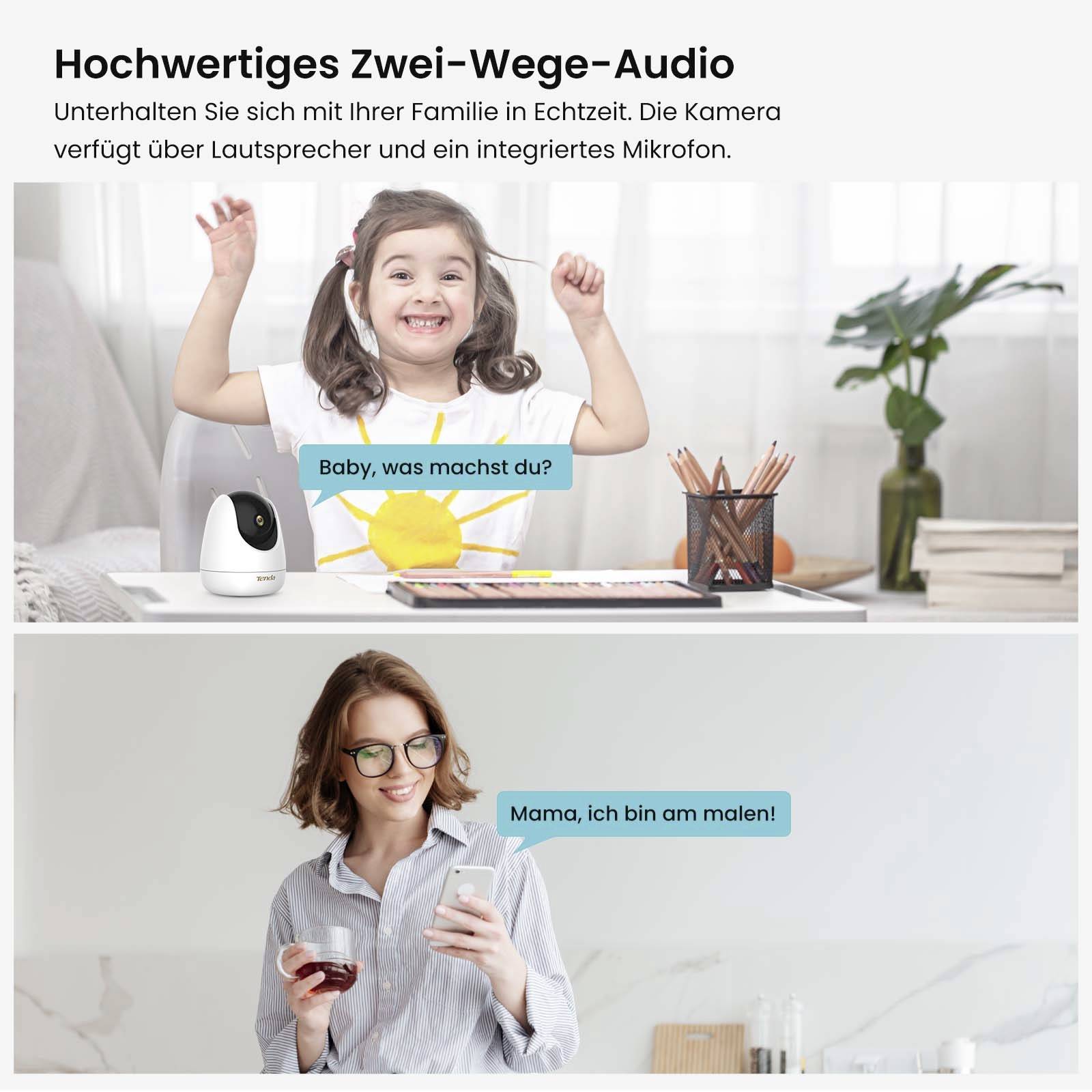 Tenda CP7 WLAN IP Überwachungskamera 2560 x 1440 Pixel