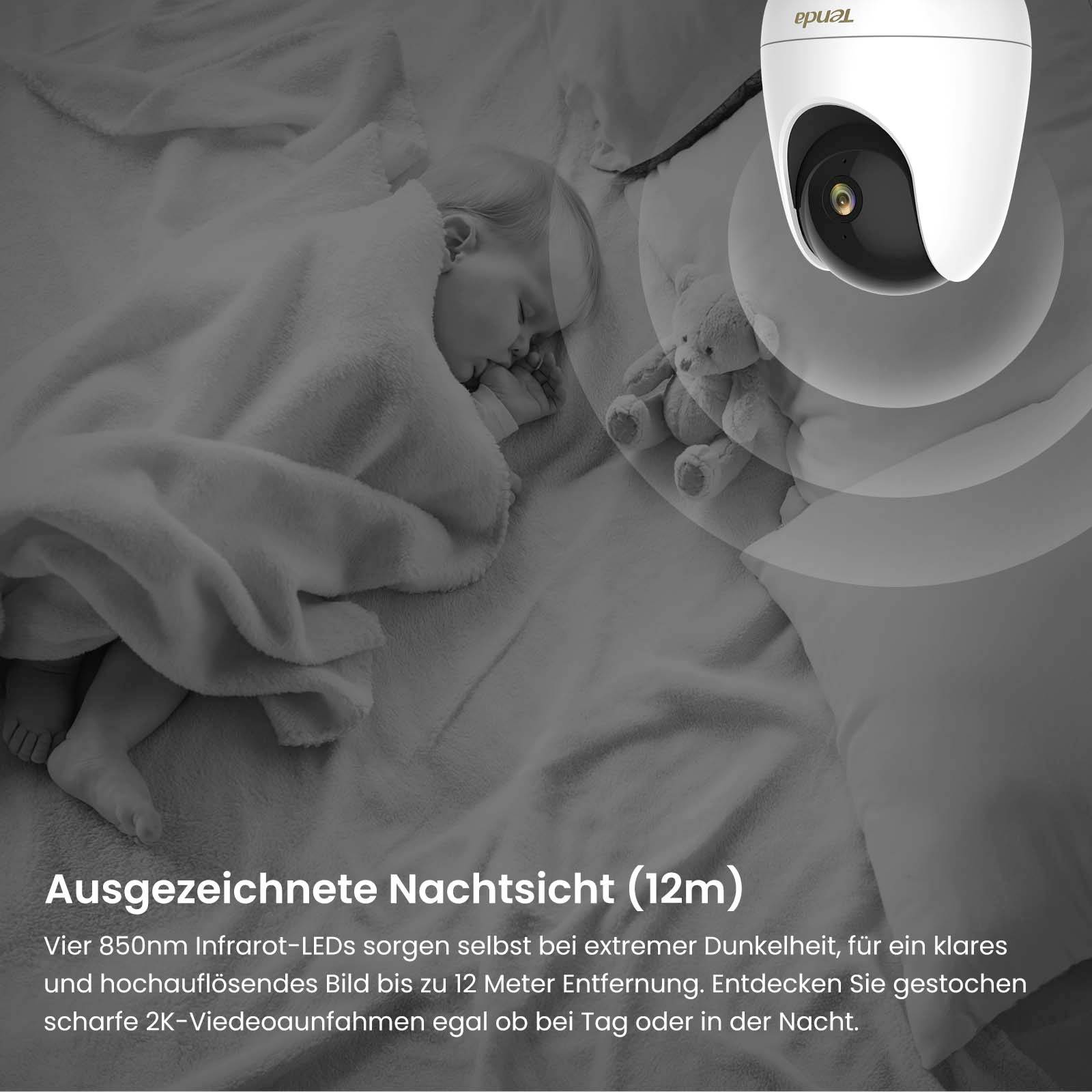 Tenda CP7 WLAN IP Überwachungskamera 2560 x 1440 Pixel