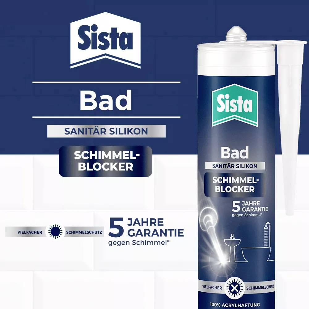 Sista Bad Schimmel-Blocker Herstellerfarbe Silber-Grau SBSBG 280ml