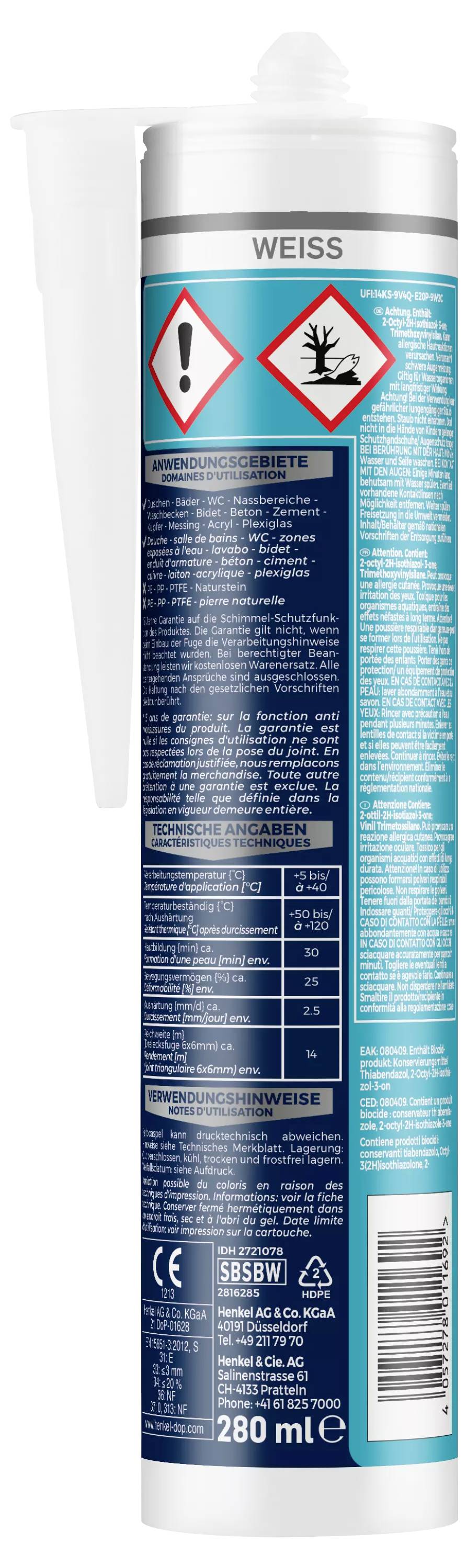 Sista Bad Schimmel-Blocker Herstellerfarbe Weiß SBSBW 280ml