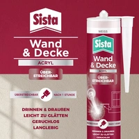 Sista Wand & Decke Acryl Herstellerfarbe Weiß SHPWH 280ml Sista Wand & Decke Acryl Herstellerfarbe Weiß SHPWH 280ml