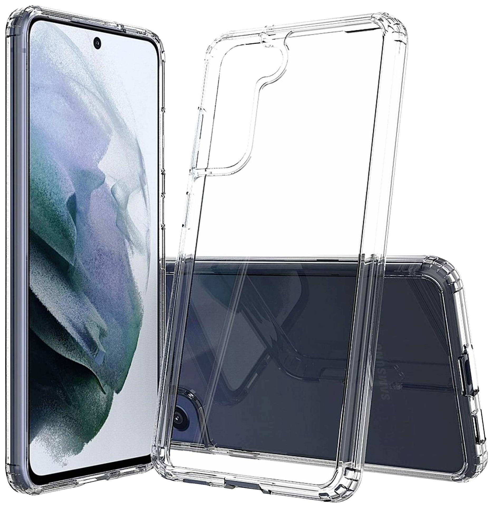 JT Berlin Pankow Backcover Samsung Galaxy S21 FE Transparent Induktives Laden, Stoßfest