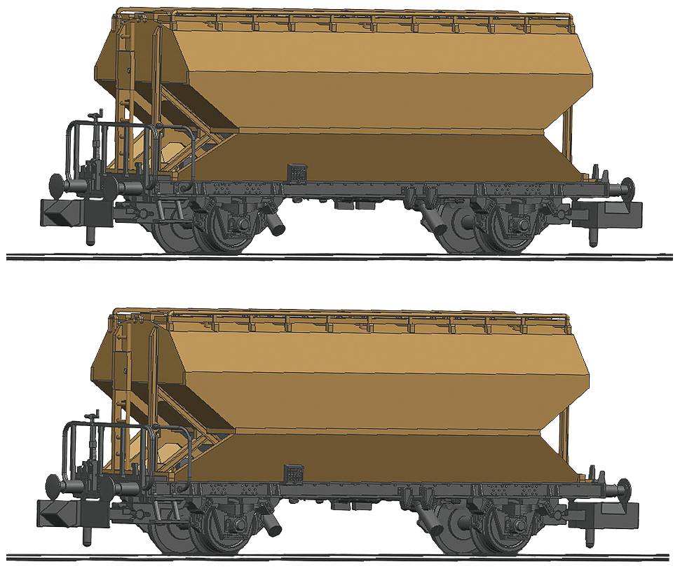 Fleischmann 830310 N 2er-Set Getreidesilowagen der BLS