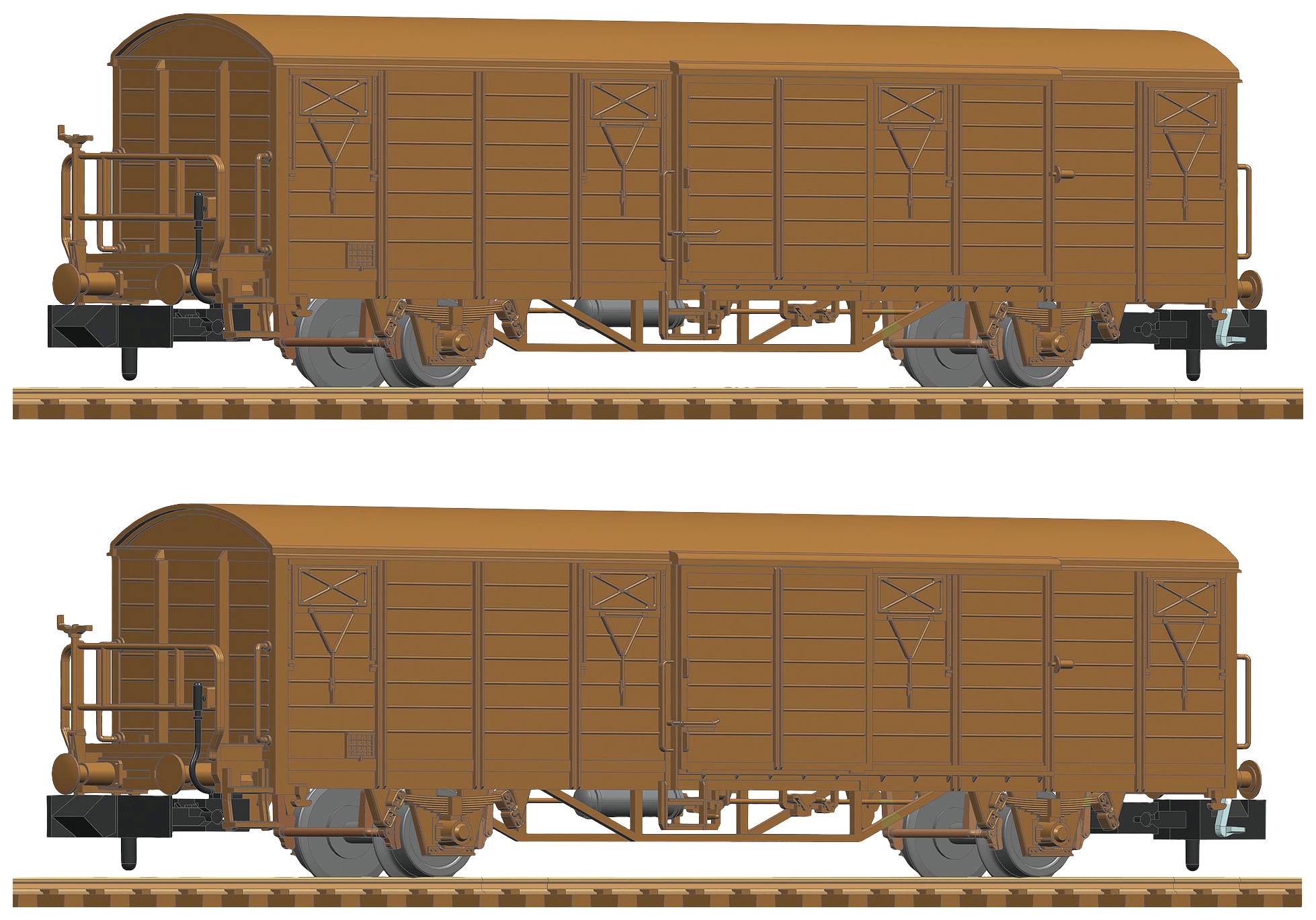 Fleischmann 826216 N 2er-Set Gedeckte Güterwagen der DB-AG